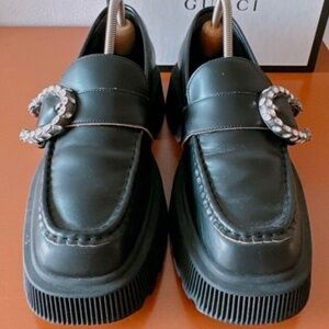 Gucci Black Dionysus Platform Loafers